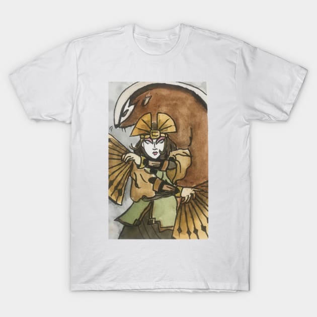 Avatar Kyoshi Watercolour T-Shirt by TheDoodlemancer